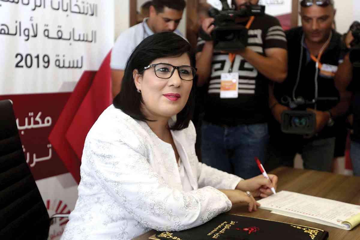 عبير موسى زعيمة الحزب الدستوري الحر في تونس