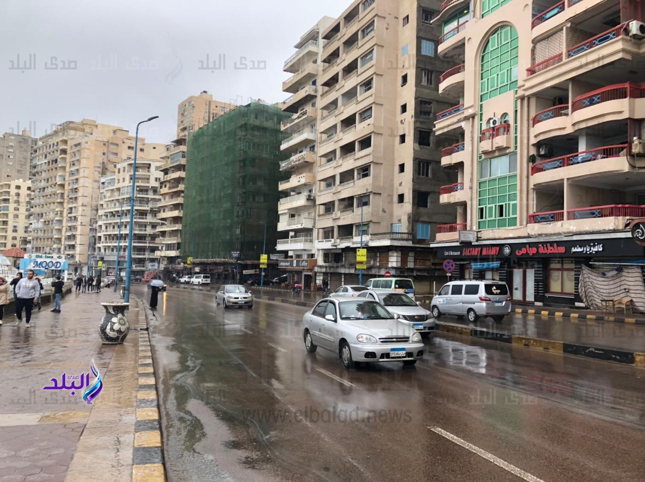 تساقط أمطار متوسطة على جميع أنحاء الإسكندرية 