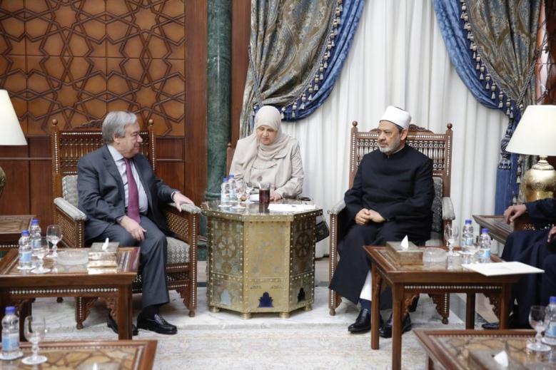 شيخ الأزهر والامين العام للأمم المتحدة