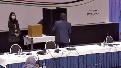 جانب من عملية التصويت