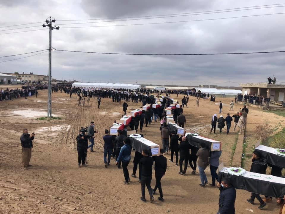 من مظاهر تشييع الضحايا