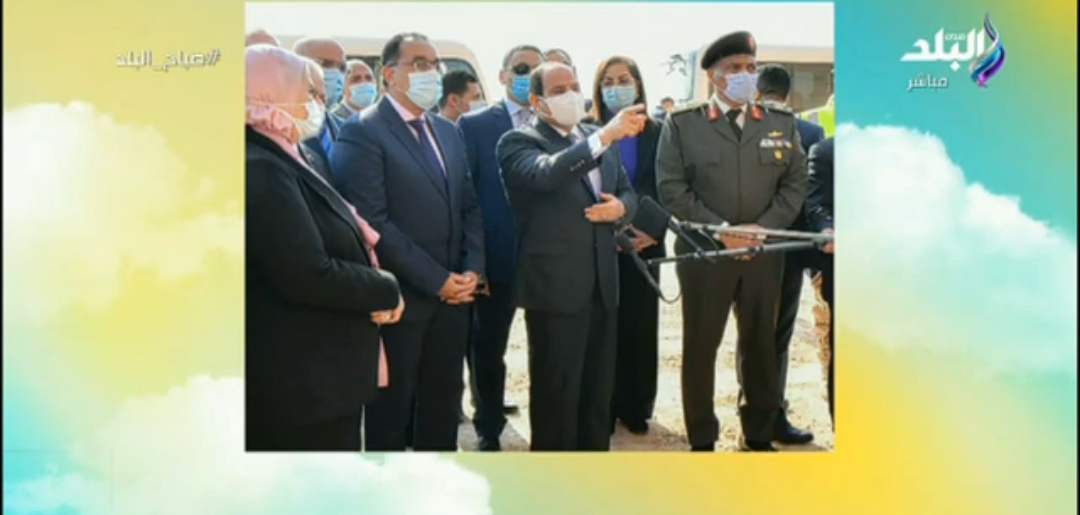 الرئيس السيسى يتفقد اعمال تطوير عزبة الهجانة