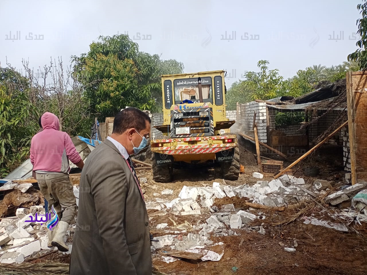 إزالة ٣ مكامير فحم ضارة في دمياط 