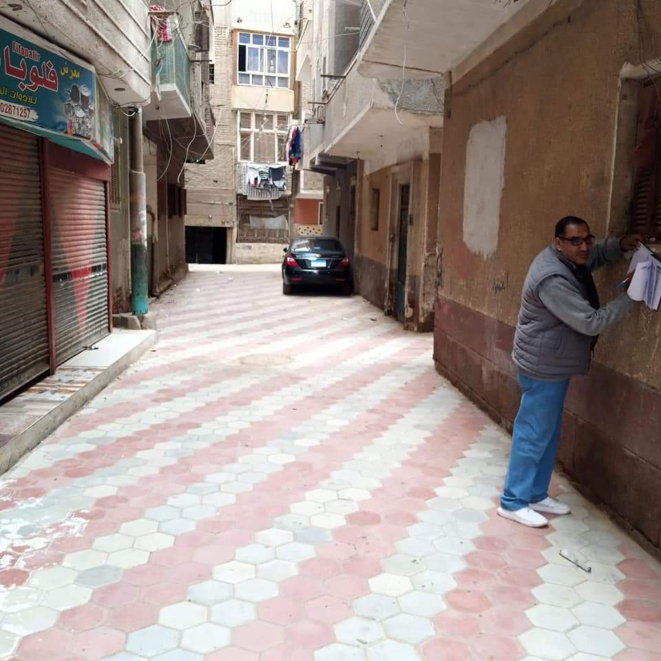 تبليط الشوارع والحواري الضيقه بالانترلوك في المنيا
