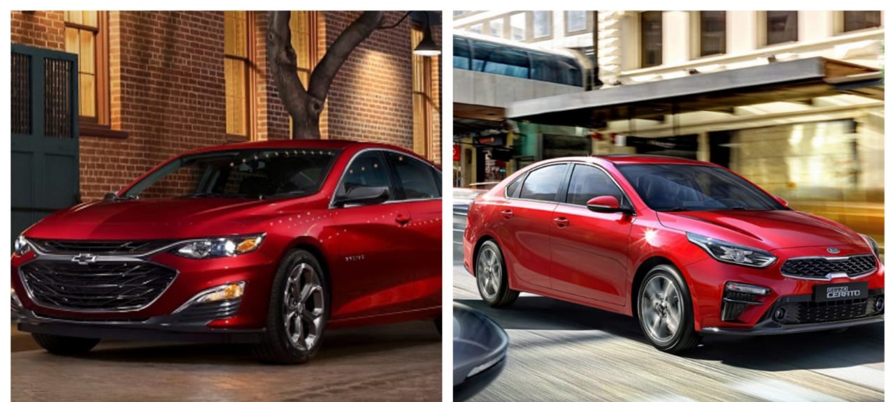 كيا جراند سيراتو وشيفورليه ماليبو