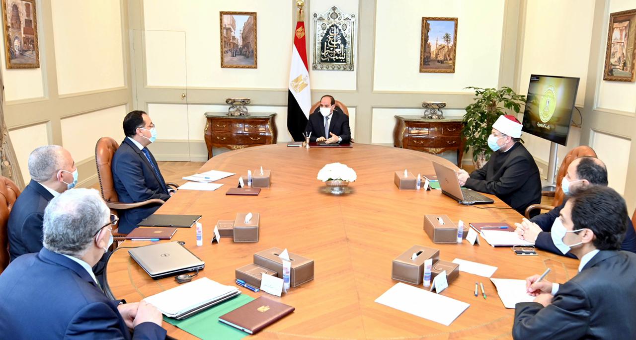 الرئيس السيسى خلال الاجتماع