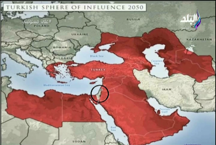 أحمد موسى يعرض خريطة لأطماع أردوغان الاستعمارية لعام 2050 
