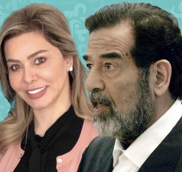 رغد صدام حسين ووالدها 