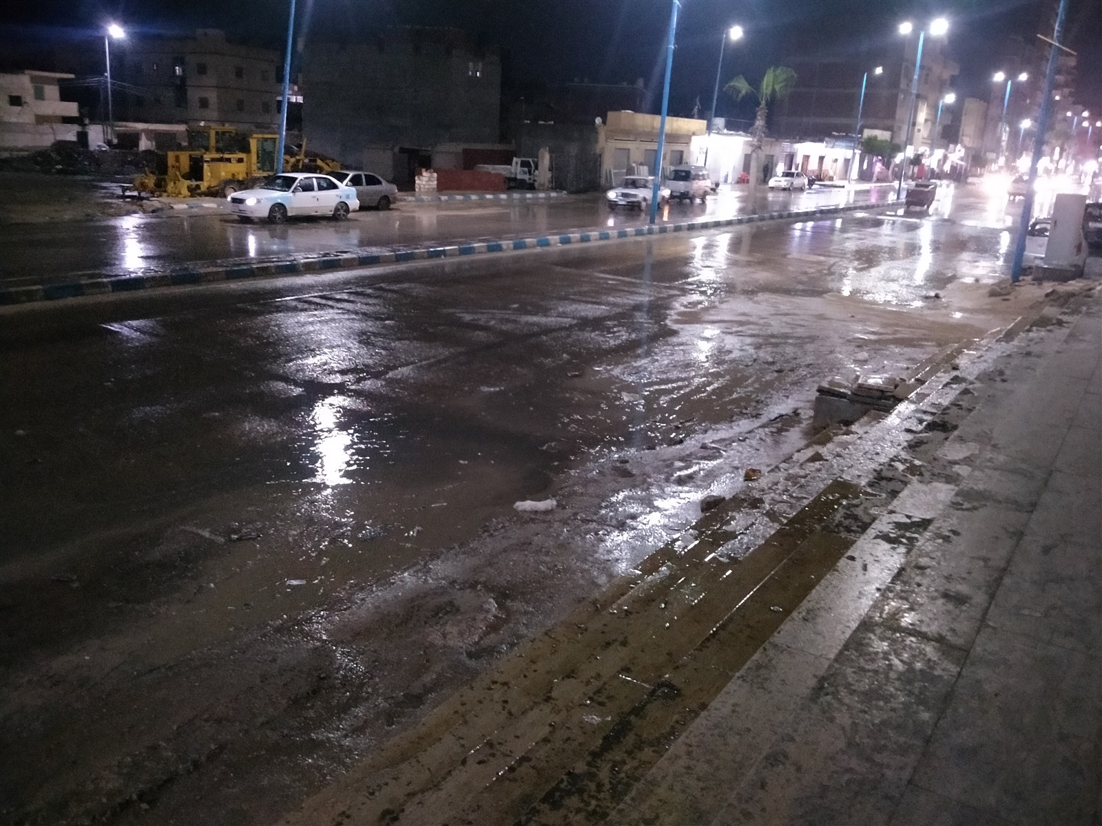 سقوط الأمطار في مطروح 