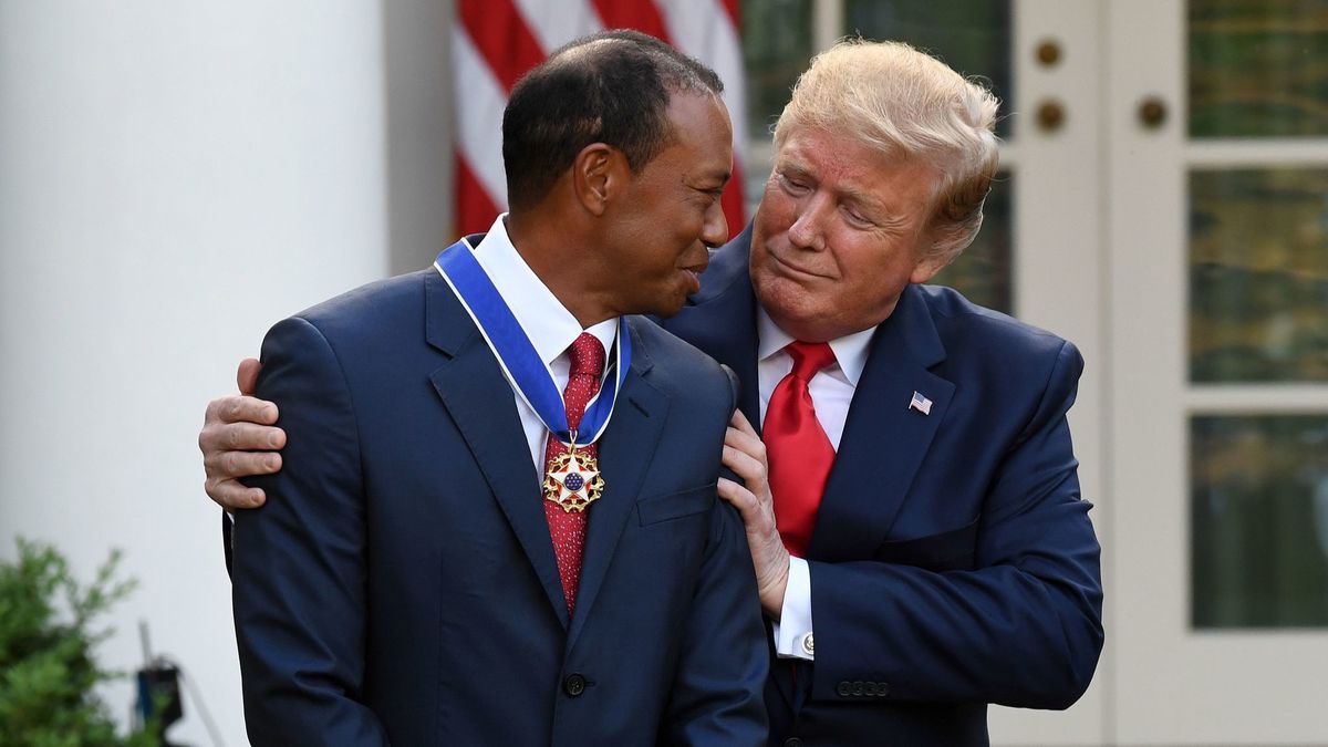 ترامب يتمنى الشفاء لأسطورة الجولف تايغر وودز ترامب يتمنى الشفاء لأسطورة الجولف تايغر وودز