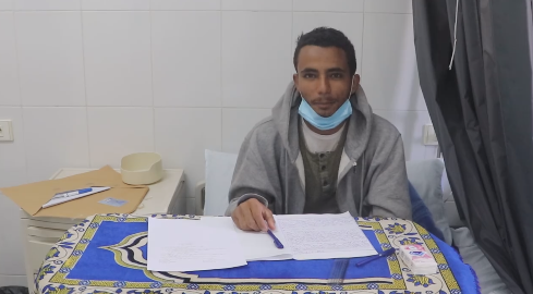 طالب بالأزهر يشكر الجامعة لرعايته في مرضه