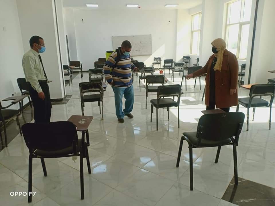 انتظام الامتحانات في جامعة العريش لليوم الثالث