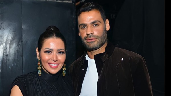 الفنانة لقاء الخميسي وزوجها عبد المُنصف