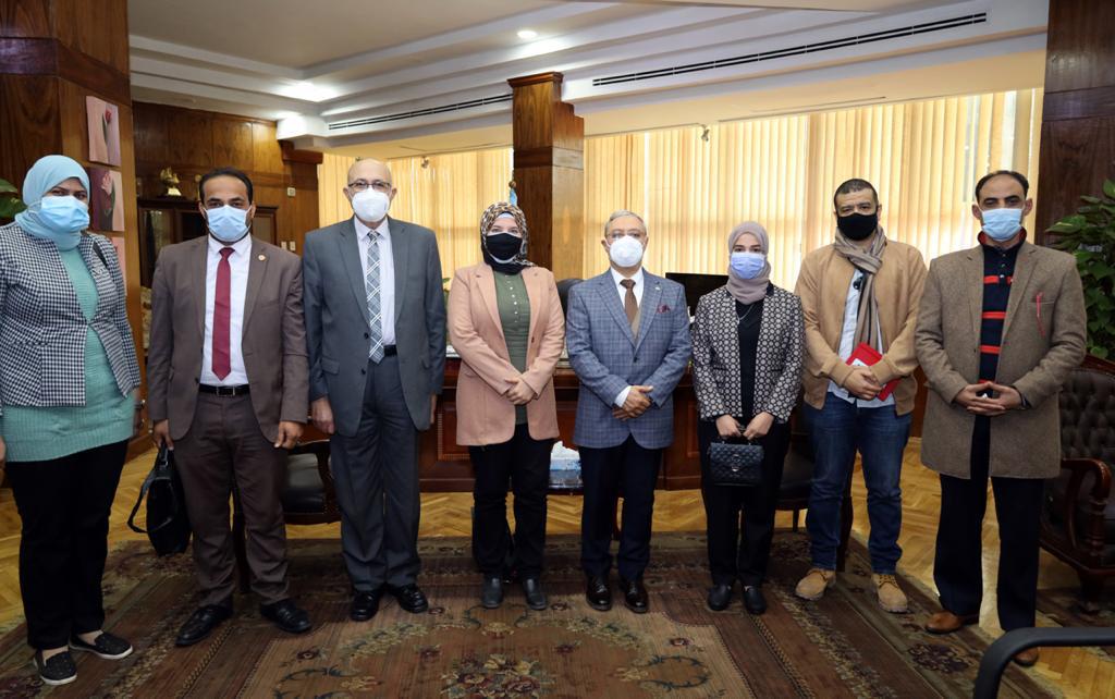 رئيس جامعة طنطا يستقبل منسقى المبادرة الرئاسية "حياة كريمة"