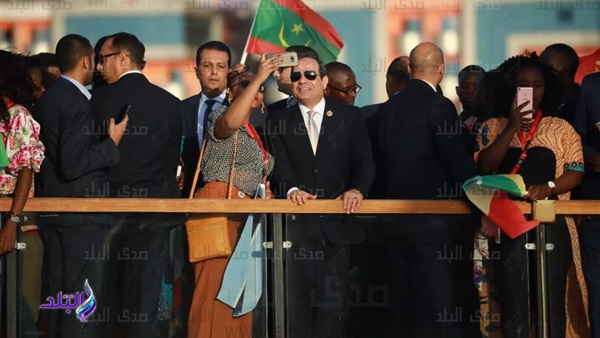 السيسي أثناء ملتقى الشباب العربي الإفريقي فى أسوان 2019