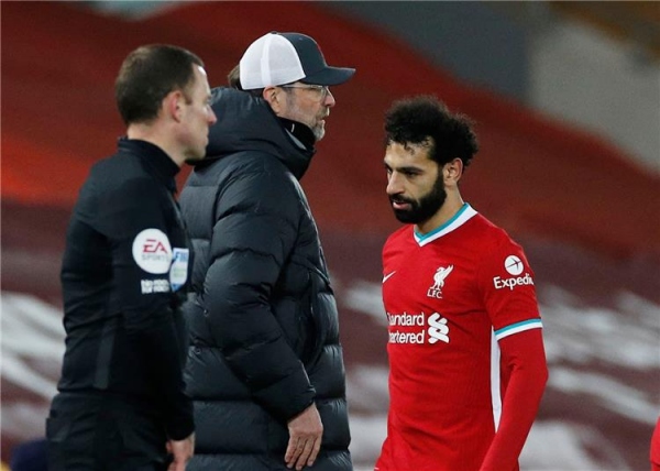 لحظة استبدال محمد صلاح 