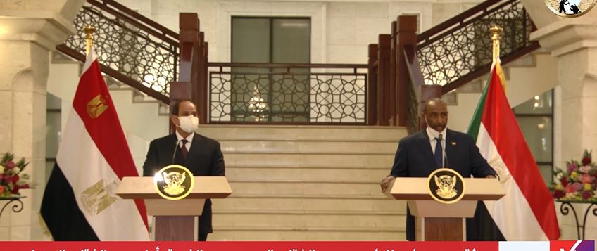 الرئيس عبد الفتاح السيسى ونظيره السودانى  الرئيس عبد الفتاح السيسى ونظيره السودانى
