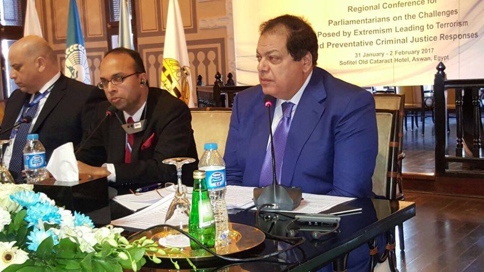 عبد العال وأبو العينين خلال مؤتمر مكافحة الإرهاب عبد العال وأبو العينين خلال مؤتمر مكافحة الإرهاب
