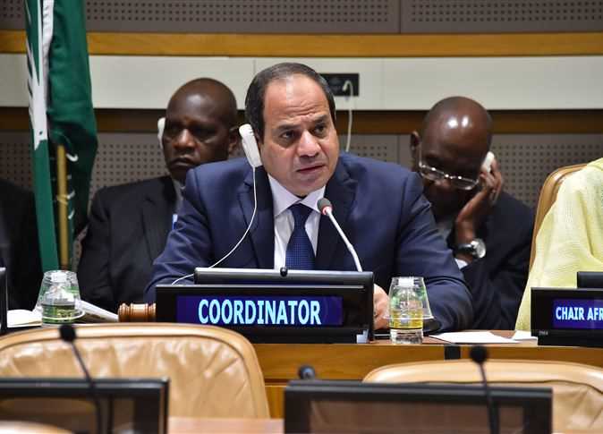 السيسي يترأس اللجنة الافريقية لاجتماعات تغير المناخ باثيوبيا