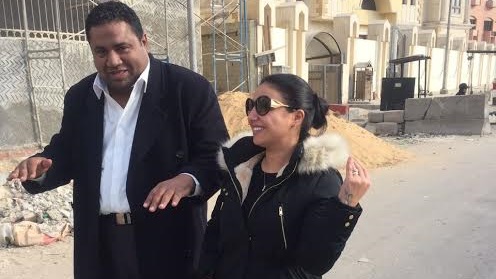 زوجة ابراهيم سعيد ومحاميها