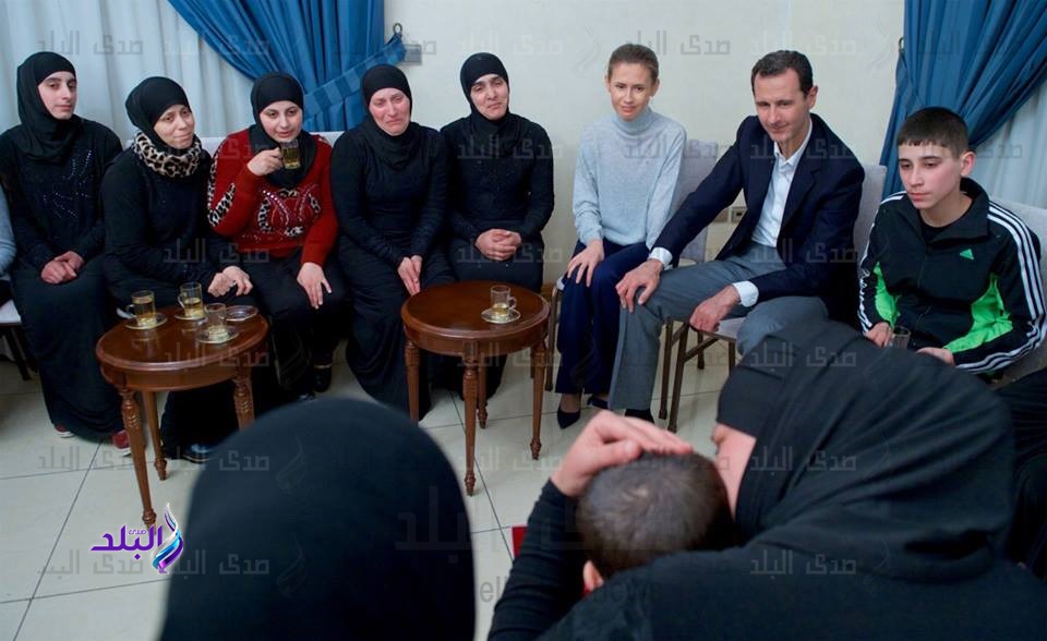 بشار الأسد، وحرمه أسماء الأسد