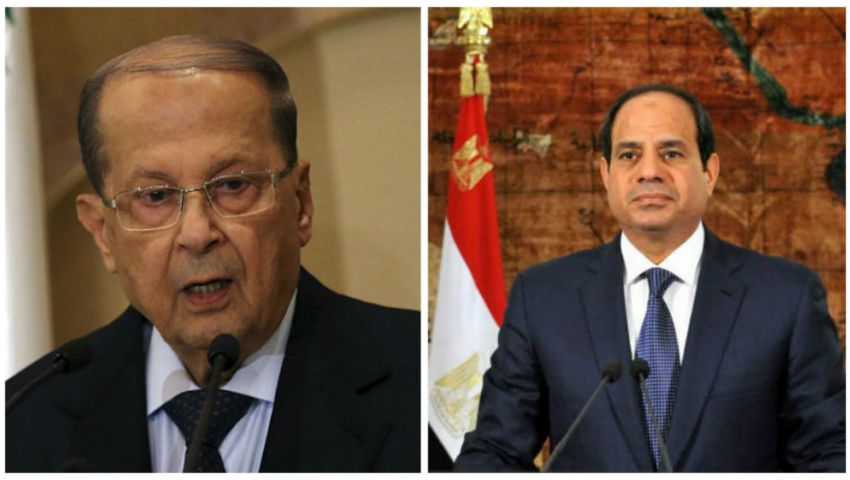 الرئيس عبد الفتاح السيسي ونظيره اللبناني ميشيل عون الرئيس عبد الفتاح السيسي ونظيره اللبناني ميشيل عون