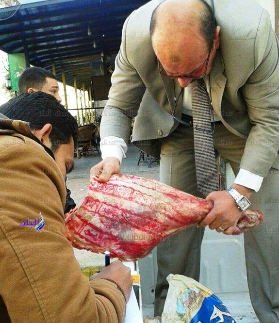 ضبط مخالفات بمحل جزارة