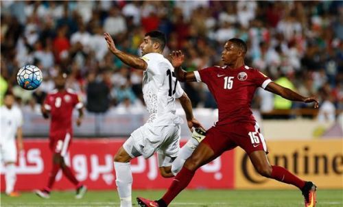 جانب من مباراة قطر وايران 