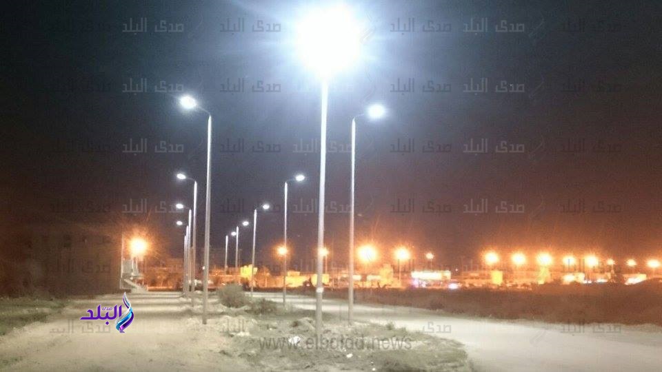 انارة الاعمدة برأس البر استعدادا لموسم شم النسيم