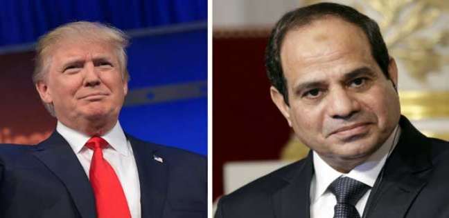 الرئيس عبد الفتاح السيسي والأمريكي دونالد ترمب