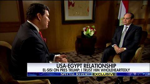 الرئيس السيسي خلال حواره مع فوكس نيوز 