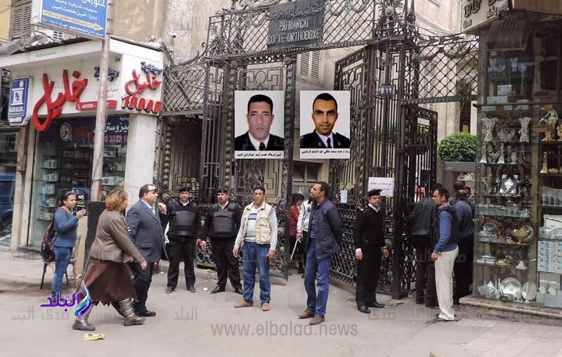 بوابة الكنيسة المرقسية قبل التفجير