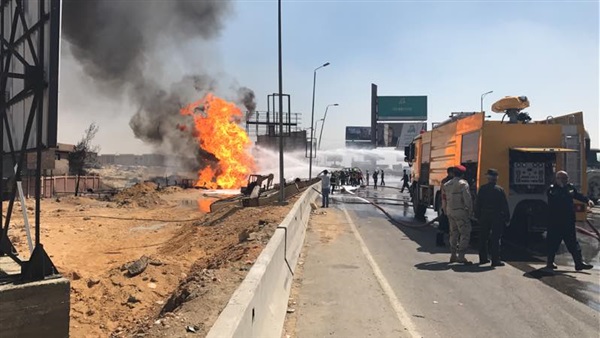 انفجار خط غاز بالتجمع الخامس