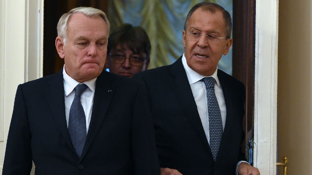  سيرجي لافروف نظيره الفرنسي جان مارك إيرولت