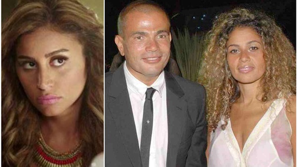 عمرو دياب وزوجته زينة عاشور ودينا الشربيني