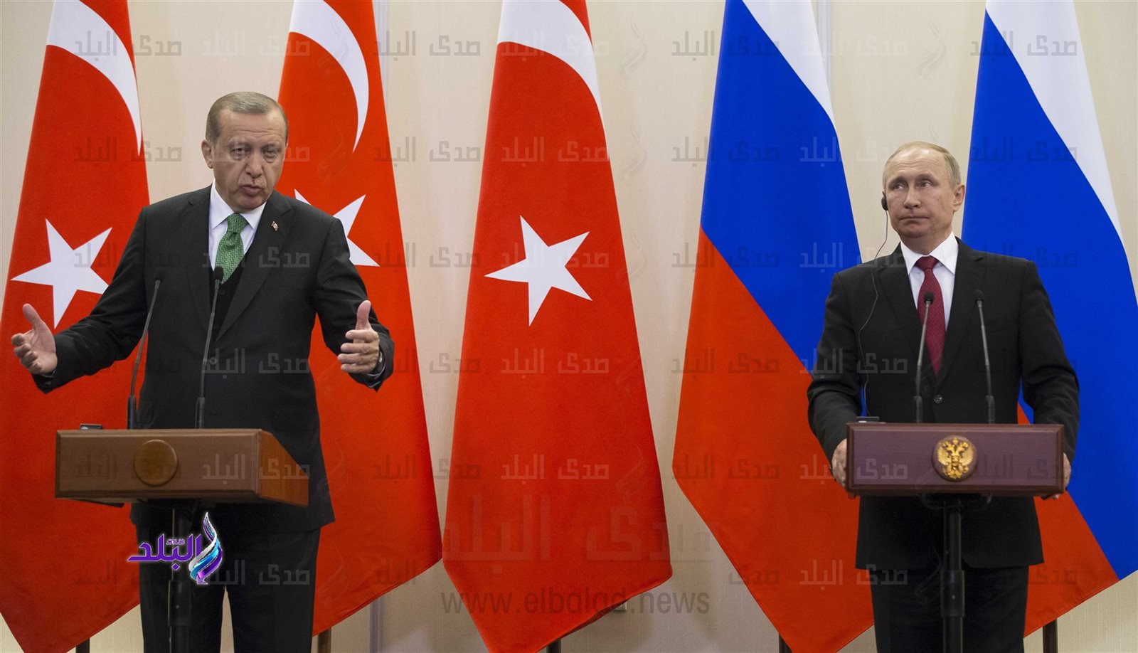 بوتينمع نظيره التركي رجب طيب إردوغان بوتينمع نظيره التركي رجب طيب إردوغان