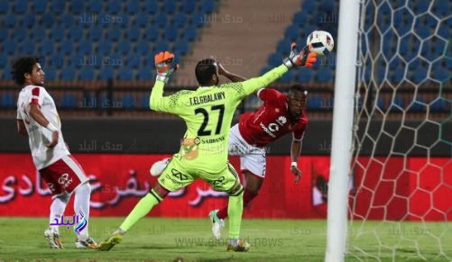 كوليبالي لحظة تسجيله هدف الاهلي الثالث 