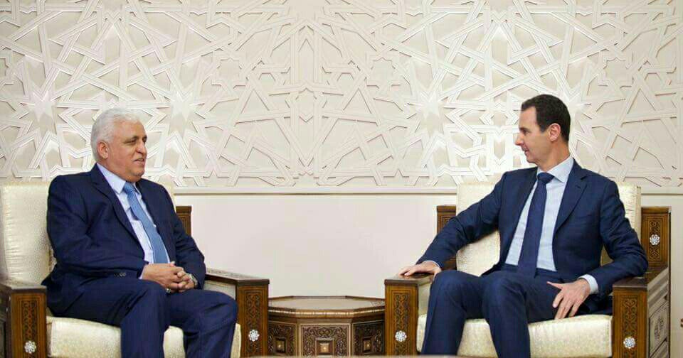 مستشار الأمن الوطني العراقي فالح الفياض مع الأسد