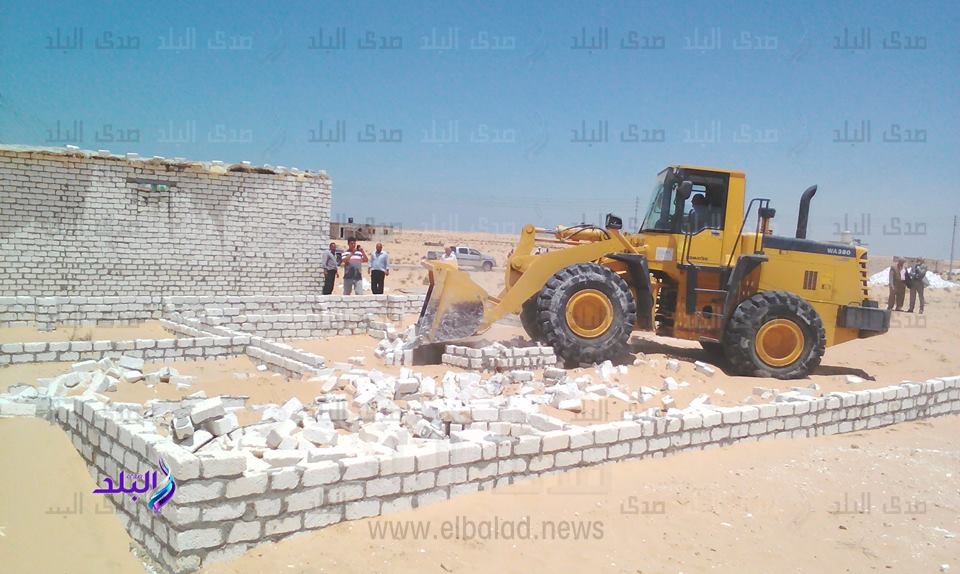 جانب من حملة الازالات بسيناء