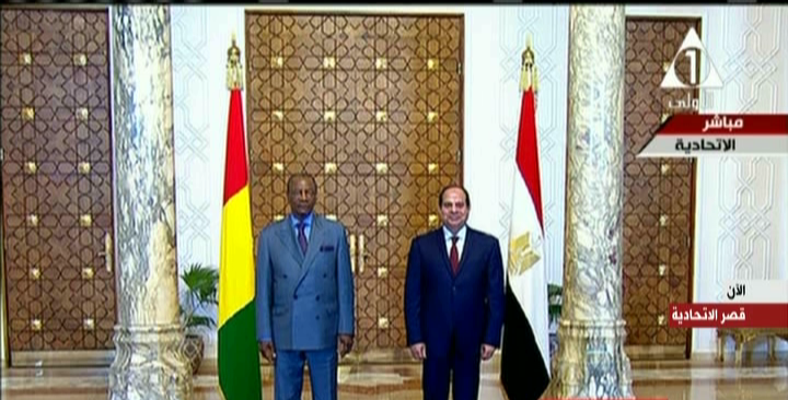 الرئيس السيسي ونظيره الغيني الرئيس السيسي ونظيره الغيني