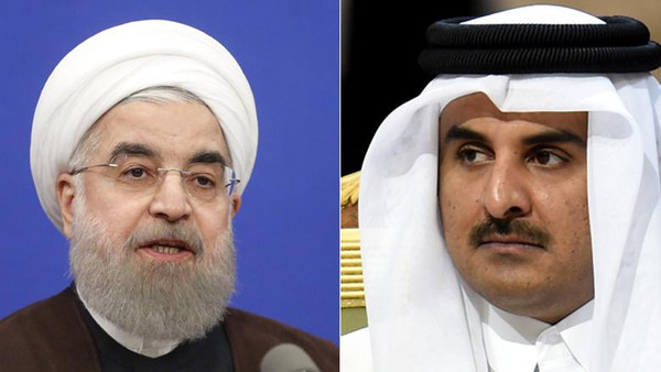 أمير قطر ورئيس إيران أمير قطر ورئيس إيران