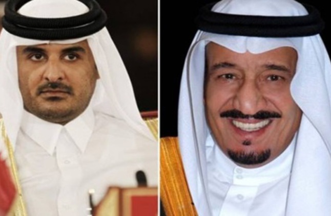 الملك سلمان خادم الحرمين الشريفين وتميم الملك سلمان خادم الحرمين الشريفين وتميم