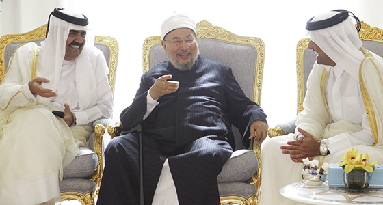 تميم ووالده مع شيخ الفتنة تميم ووالده مع شيخ الفتنة
