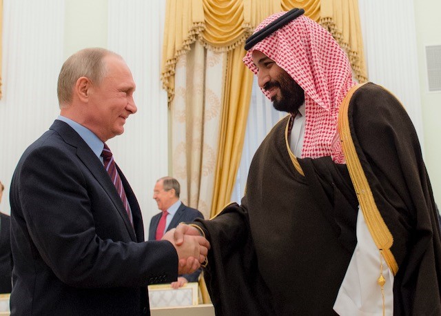 محمد بن سلمان مع بوتين محمد بن سلمان مع بوتين