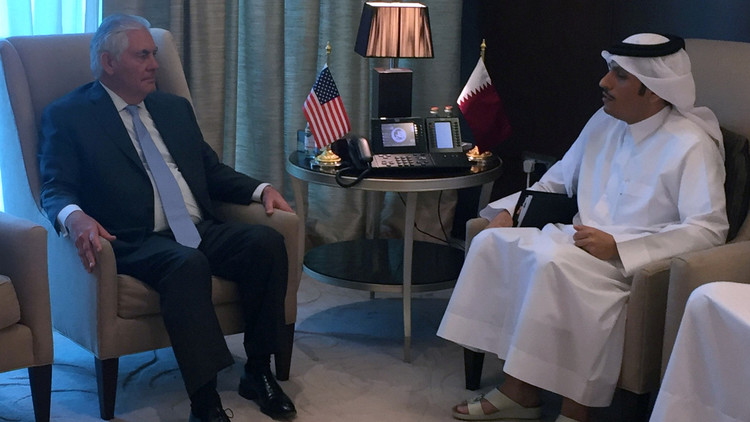 وزير الخارجية القطري ونظيره الامريكي