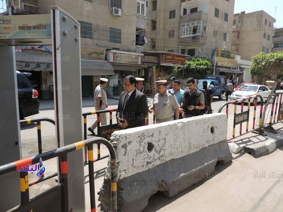 مدير أمن كفر الشيخ يتفقد تأمين الكنائس