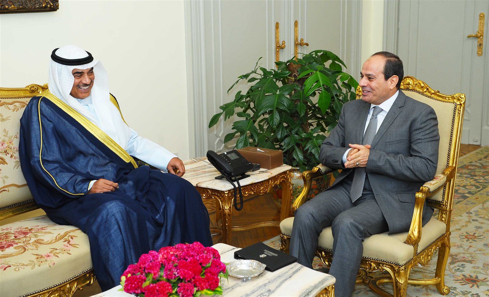 السيسي ووزير خارجية الكويت