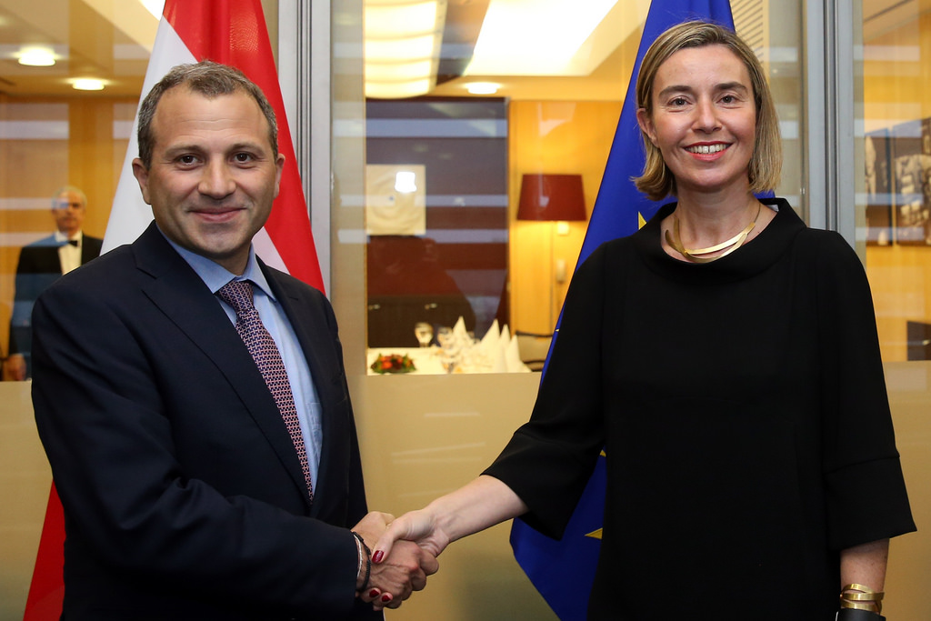 جبران باسيل، وفيديريكا موجيريني جبران باسيل، وفيديريكا موجيريني