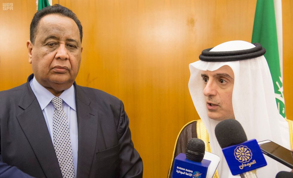 الجبير ووزير خارجية السودان