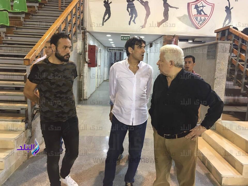 مرتضى مع مدرب الزمالك  مرتضى مع مدرب الزمالك